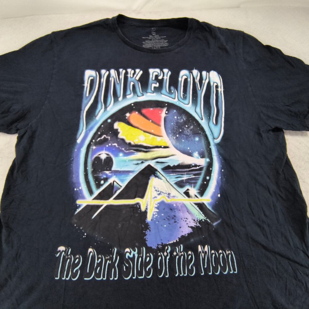 Pink Floyd Band Graphic Short Sleeve Crew Neck T Shirt Adult Mens Size 2XL Black